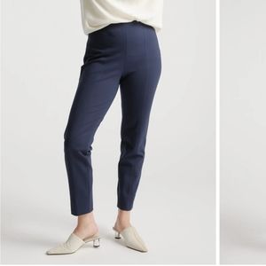 Quince Ultra Stretch Ponte Pintuck Ankle Pants Black and Navy Blue